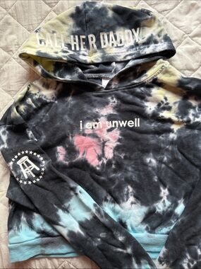 Call Her Daddy 'i am unwell' Cropped Hoodie